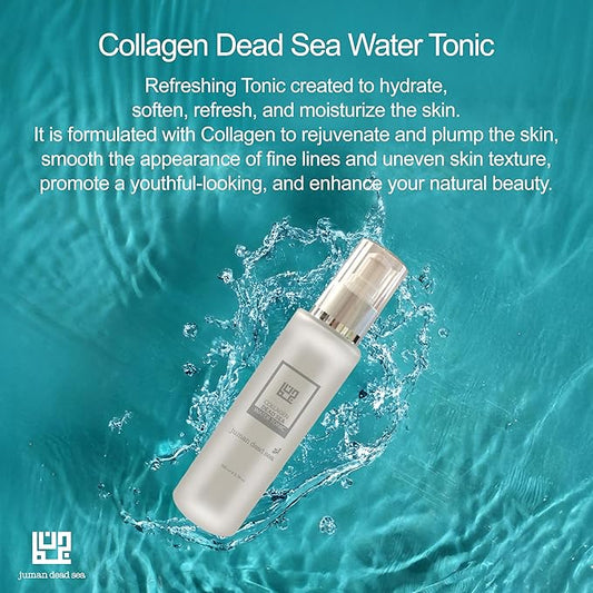 Juman Dead Sea Minerals Collagen Hydrating Face Tonic | Active Skin Repair Spray with Collagen & Natural Extracts | SLS & Paraben Free | For Daily Use