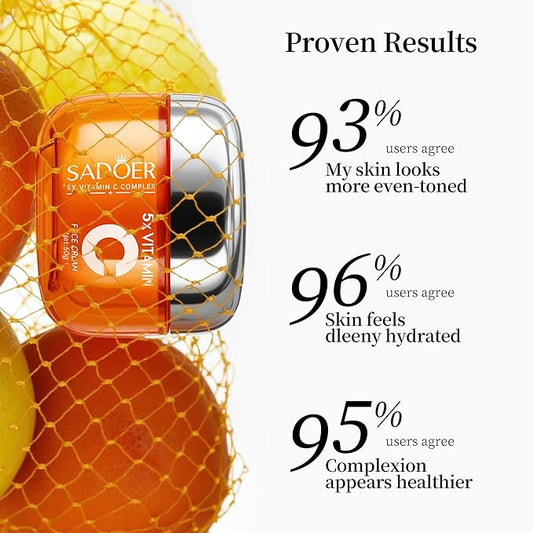 5X Vitamin C Face Cream,Niacinamide & Hyaluronic Acid Advanced Hydrating Moisturizer for Glowing Skin, Dark Spot Care, Protection 50g | Tk Viral Korea Cream,Gift,Women