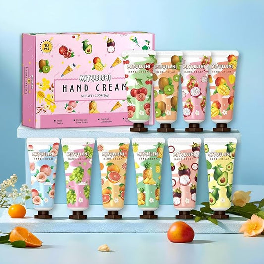 10 Pack Hand Cream Gift Set, Natural Plant Scents, Moisturizing Hand Lotion Gift Set, Gifts for Women, Birthday, Mother's Day, Valentine's Day, Christmas, Thank You Gifts Travel Size