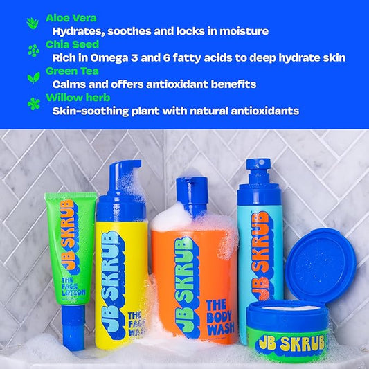The Ultimate Bundle - Complete Skin Care Set for Kids, Tweens, and Teens, Includes Body Wash, Body Spray, Acne Face Wash, Pads, and Lotion