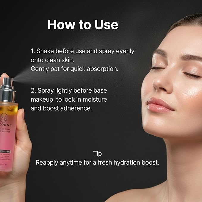 Salmon Vita Water Essence 3.38fl.oz Korean Skincare Face Mist Hydrating Spray