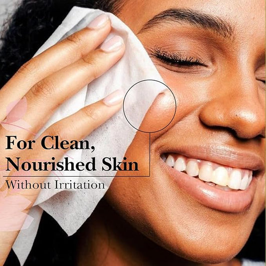 Mivida Hypoallergenic Makeup Remover Wipes | Daily Cleansing Facial Towelettes with Vitamin E For Sensitive Skin | 50 Count Fragrance-Free, Alcohol-Free Face Wipes