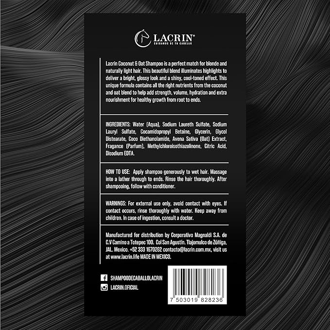 Oat and Coconut Horse Shampoo for Human Use – As Seen on Shark Tank – Gentle, Hydrating, Paraben-Free, Sensitive Scalp Shampoo for Hair Growth & Strengthening, 16.9 Fl Oz, 1-Pack