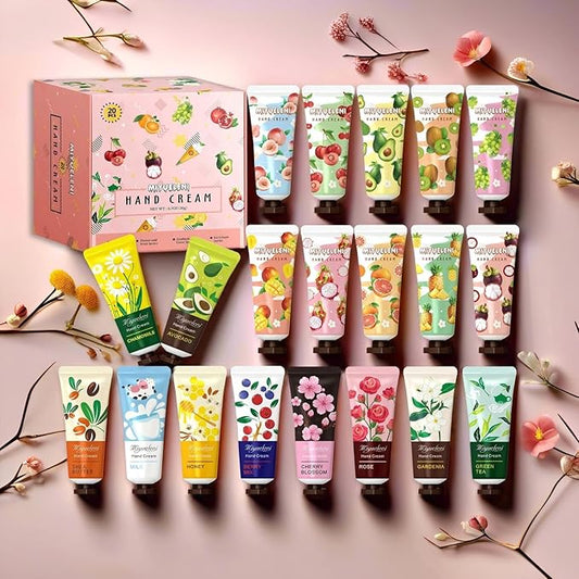 20 Pack Hand Cream Gift Set, Natural Plant Scents, Moisturizing Hand Lotion Travel Size,Gifts for Women, Birthday, Mother's Day, Valentine's Day, Christmas, Thank You Gifts