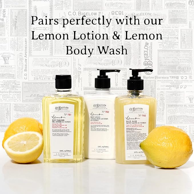 C.O. Bigelow Lemon Hand Wash, Pack of 2 Liquid Hand Soap with Lemon Extract & Aloe Vera, 10 Fl Oz