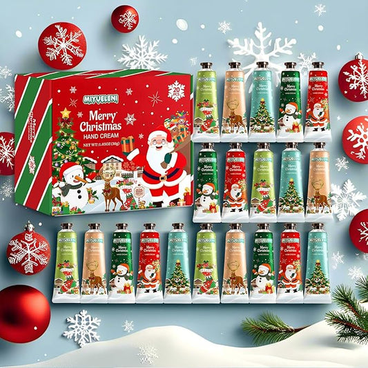 20 Pack Christmas Hand Lotion Gifts Set,Moisturizing Hand Cream for Women, Mini Travel Size Holiday Gifts, Stocking Stuffers & Bulk Gifts for Christmas Appreciation 30ml