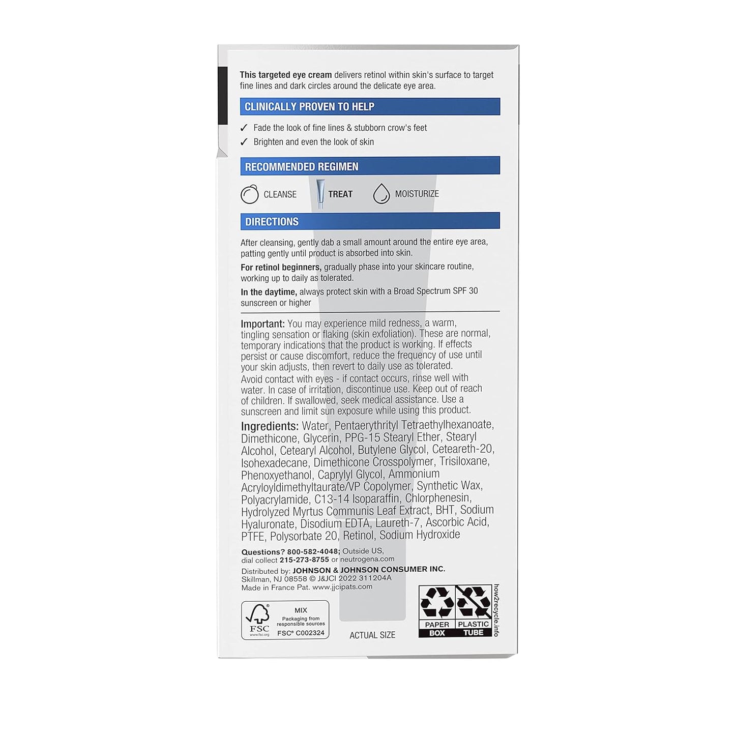 Retinol Eye Cream for Wrinkles & Dark Circles – Anti-Aging, 0.5 oz 👁️✨