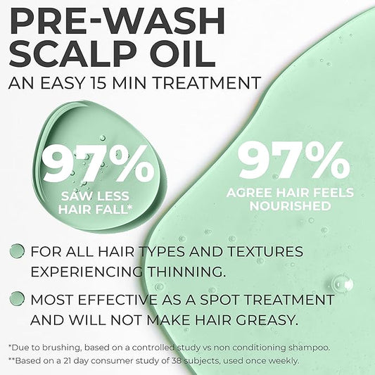 Vegan Pre-Shampoo Scalp Treatment Oil - Rosemary Hair Oil for Growth, Hair Loss, Split Ends, Thinning, and Dry Damaged Hair