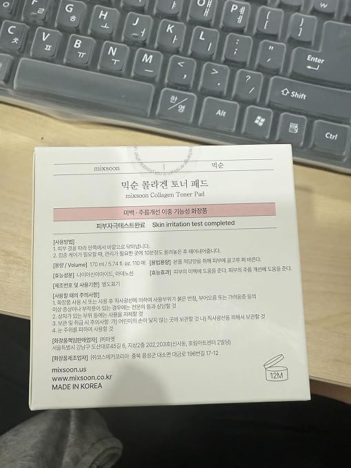 mixsoon Collagen Toner Pad 5.7 Fl. Oz. / 170ml Korean Glass Skin Care