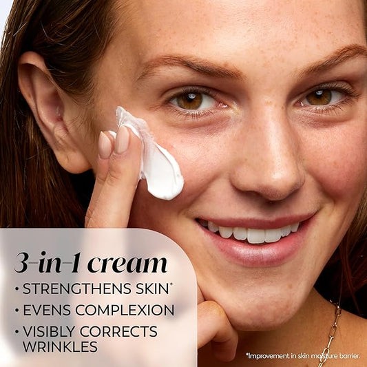 Olay Niacinamide Face Moisturizer, Strong & Firm Cream for Women, Anti-Aging, Anti-Wrinkle, Firming Skin Care, Evens, Hydrates to Repair Barrier, Recyclable Sustainable Eco Jar, Non-Greasy, 2 oz