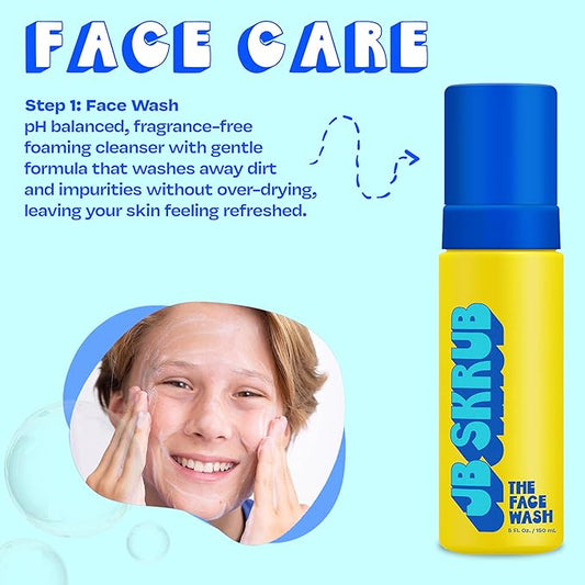 The Face Kit – Pimple Patches, Pads, Wash & Lotion – Complete Skincare Set for Kids, Tweens & Teens