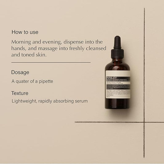 Aesop Parsley Seed Anti-Oxidant Intense Facial Serum with Vitamin E | Lightweight Daily Serum to Fortify and Protect the Skin | 2.0 oz
