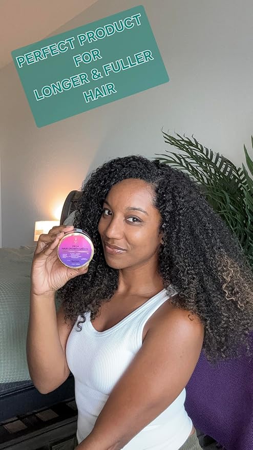 CHEBE MAGIC HAIR GROWTH GREASE, with Organic Chebe from Chad, Rosemary, Moringa leaf and Ayurvedic herbs. Stimulate scalp for Rapid Growth. For All Hair Types 4 oz (120ml)