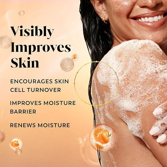 Olay Body Wash for Women, Intensely Hydrating, Pro-Hyaluronic Acid Serum Complex, Renews Moisture, Vitamin B3 Lameller Technology, For All Skin Types, Mandarin Summer Fizz Scent, 20 fl oz