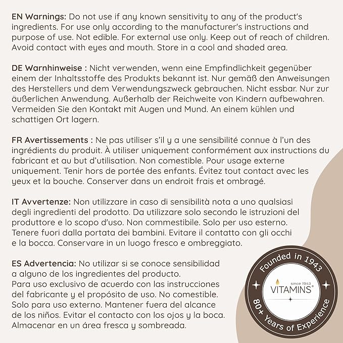 VITAMINS hair cosmetics Keratin Hair Serum for Frizzy and Damaged Hair - Anti Frizz Serum with Biotin, Castor Oil & Collagen for Heat Protection, Shine and Gloss Treatment - 4.25 Fl Oz