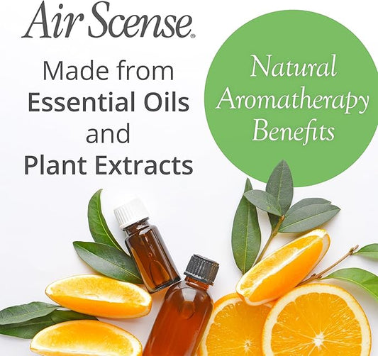 Air Scense Air Freshener Deodorizer Room Spray for Bathroom & Home, Essential Oils, Natural Orange - 7 fl oz (4-Pack)