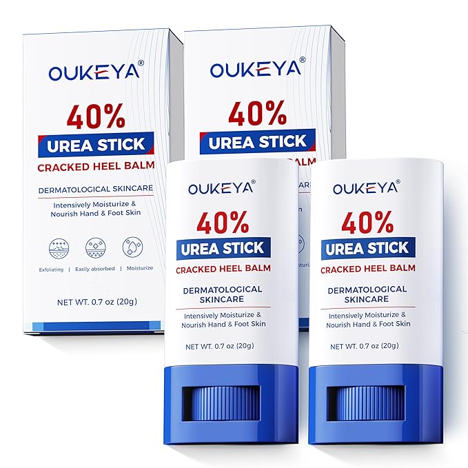 OUKEYA Urea Cream 40 Percent.Urea Cream Stick for Foot and Hand Cream Stick for Dry Cracked, Cracked Heel, Avoid Frostbite, 40 Percent Urea Lotion for Feet Maximum Strength, 2 PACK