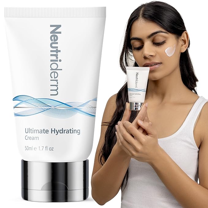 NEUTRIDERM Ultimate Hydrating Moisturizer Face Cream With Vitamin E, Rice & Wheat Protein – Hydrating & Anti-Aging Moisturizer for Sensitive, Dry Skin – Face Primer for Women & Men, 1.7 oz