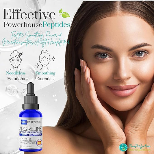Skin Perfection Argireline Serum - Peptides Serum for Face with Acetyl Hexapeptide-8 for Fine Lines & Wrinkles - Diy Anti Aging Argireline Booster Solution Mix with Any Skincare Products 0.5oz