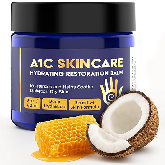 Diabetic Care Balm - Balm for Diabetics Care with Beeswax & Vitamin E, Diabetic Moisturizer For Dry, Cracked Hands & Feet, Long-Lasting Hydration for Sensitive Skin, 2 oz