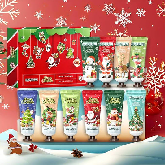 10 Pack Christmas Hand Lotion Gifts Set,Moisturizing Hand Cream for Women, Moms & Coworkers,Mini Travel Size Holiday Gifts, Stocking Stuffers & Bulk Gifts for Christmas Appreciation 20ml