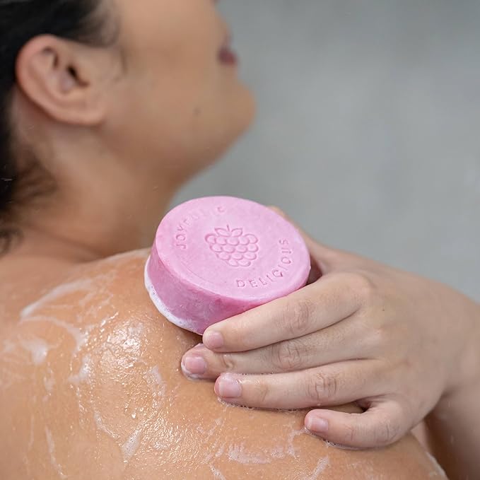 ANIHANA Feel-Good Soap 3 Pack with Coconut Oil and Shea Butter, Gentle Cleansing, Paraben Free, Cruelty Free, Refreshing Berry Vanilla Scent, 4.2 oz each