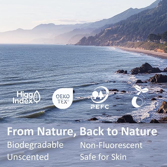 Ourmed Life Face Towels, Disposable Biodegradable Clean Facial Towels for Sensitive Skin, Lint- free Face Cloths for Makeup Remover, Skincare and Women Cleaning, Dry Wipes,100 Count Dot Texture