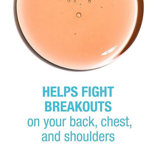 Neutrogena Body Clear Acne Body Wash, 2% Salicylic Acid Acne Medication, Oil-Free & Glycerin for Breakouts on Back, Chest & Shoulders, Non-Comedogenic, Gentle on Skin, Unscented, 8.5 Fl Oz, 3 Pack†