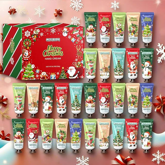 30 Pcs Christmas Hand Lotion Gift Set,Moisturizing Hand Cream for Women, Moms & Coworkers,Mini Travel Size Holiday Gifts, Stocking Stuffers & Bulk Gifts for Christmas Appreciation 20ml