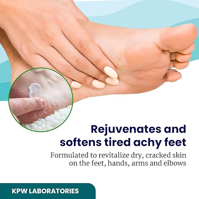 KPW Laboratories for Dry Cracked Heels - All-Natural Foot Care for Women and Men, Hydrating Foot Cream for Dry Feet to Promote Circulation