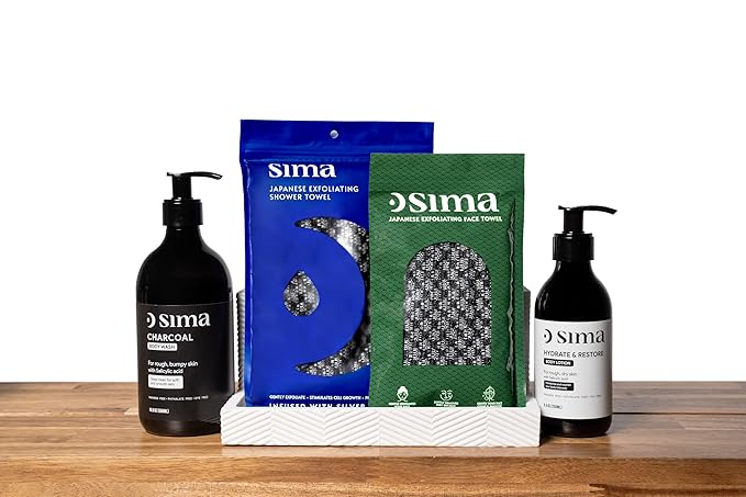 Sima - Charcoal Gentle Body Wash 500ml - With actrivated Charcoal and Salicylic acid. Ideal for sensitive skin. Free of Parabens and Dyes. Reduces acne and blackheads.