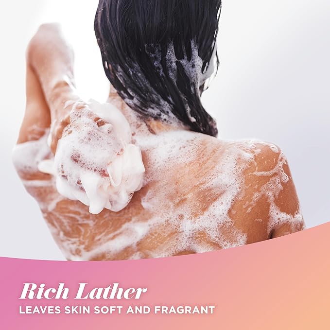 Caress Body Wash for Women, Daily Silk White Peach & Orange Blossom, Shower Gel Body Wash Moisturizing for Noticeably Silky, Soft Skin, 20 fl oz, 4 Pack