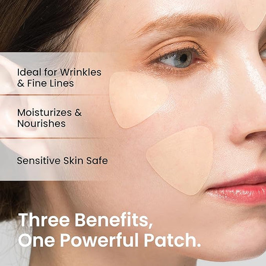 360° Smoother Set, Wrinkle Patches for Forehead, Neck, Smile Line, and Frownline| Korean Skincare with Retinol, Collagen, & Hyaluronic Acid| Overnight Wrinkle Treatment Invisible Tape