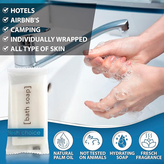 Bulk Hotel Soap, Individually Wrapped Bar Soaps, Mini Trial Size Toiletries, Bath Body Hand Soap for Vacation Rentals and Motel Guest Bathroom, 0.85 oz, Pack of 10000