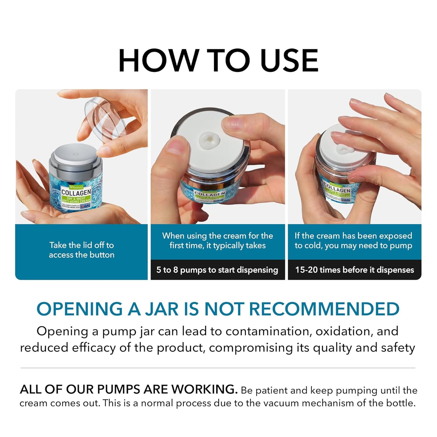 Collagen Retinol Face Cream with Hyaluronic Acid β Anti-Aging Moisturizer