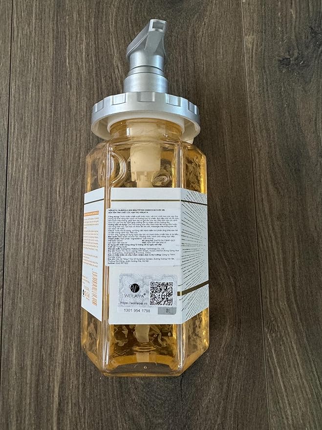 Weilaiya Calendula Shower Gel – 450mL / 15.2 fl oz – Soothing Body Wash for All Kinds of Skin, Especially Sensitive Skin – Natural Calendula Extract, Hydrating & Gentle Daily Anti Aging Cleanser