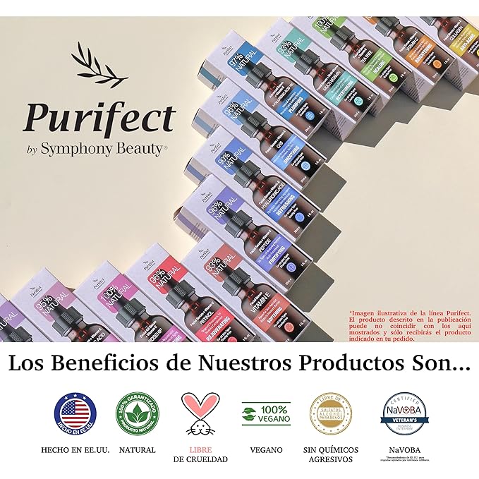 Purifect Natural Facial Serum Collection – Vegan, Cruelty-Free, Made in USA – 30ml (1 fl oz) (1 fl oz, Multi-Vitamin)