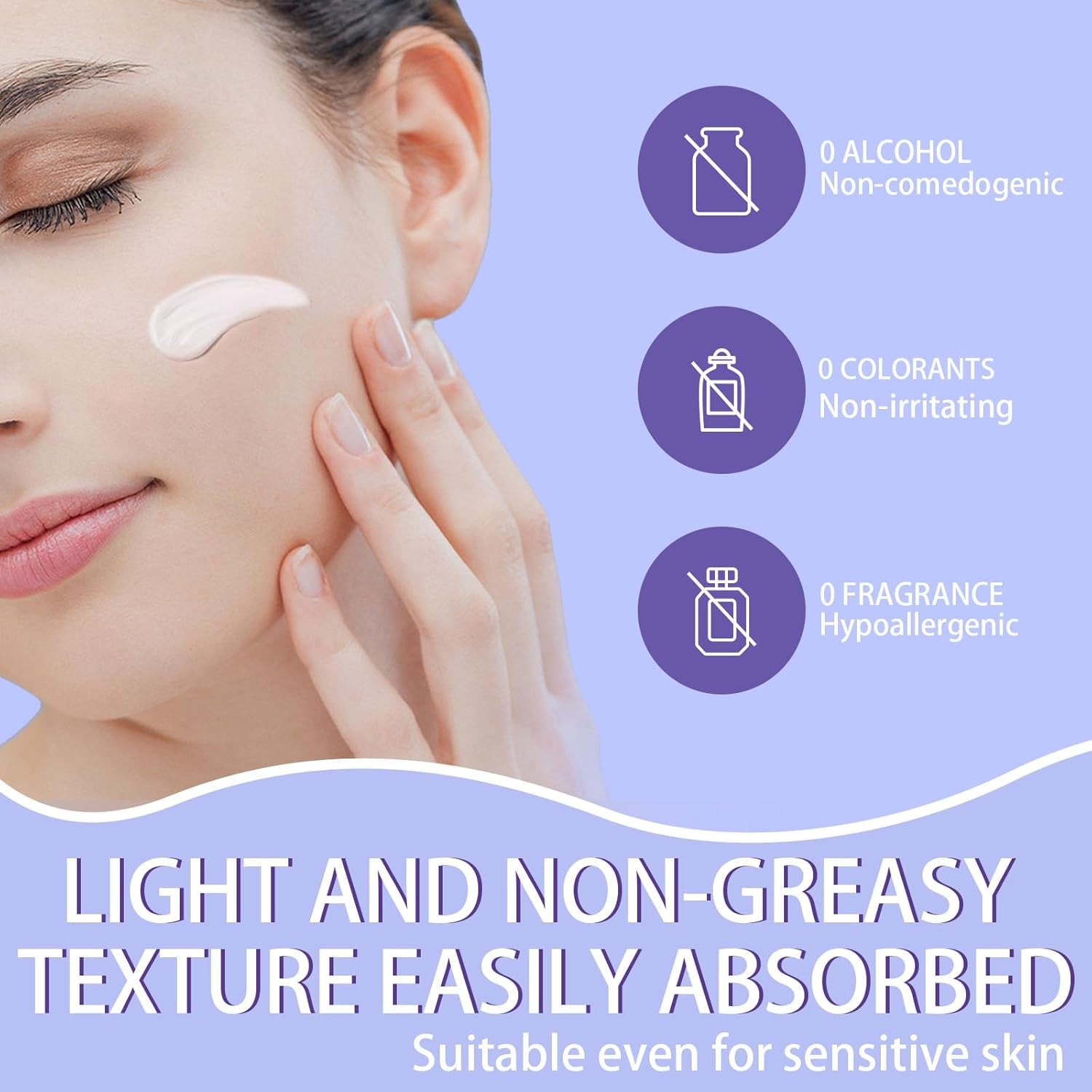 The Dewy Moisturizer Cream Anti-Aging Face Moisturizer Dewy Skin Cream for Women with Purple Rice & Hyaluronic Acid for Radiant, Hydrated Skin 50Ml/1.7 Fl Oz