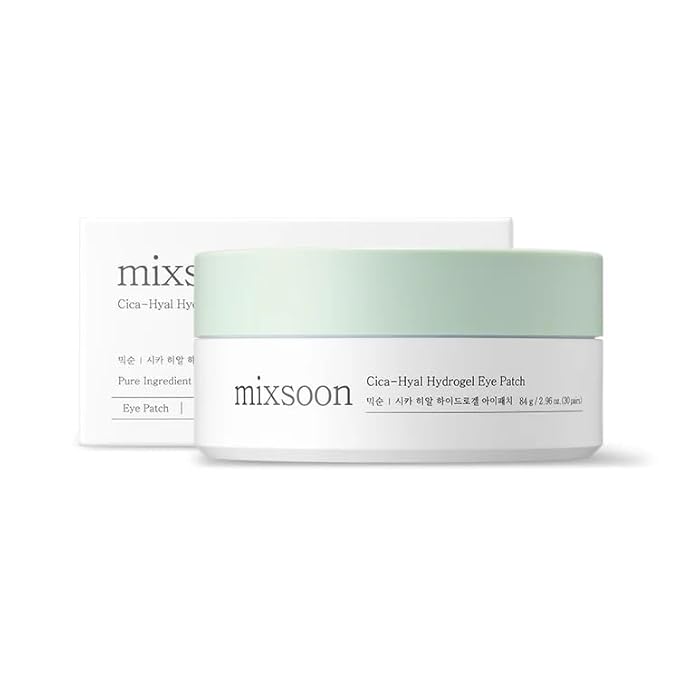 mixsoon Cica-Hyal Eye Patch 84 g / 2.96 oz. (30 pairs) Korean Glass Skin Care Under Patch Hydrating Radiance Easy Patch fore Korean Glass SKin Care