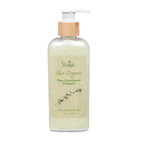 Shir Organic Eucalyptus Cleanser Hydrating Facial Cleanser for Normal to Oily Skin. Antibacterial Acne Cleanser with Eucalyptus (200 ml)