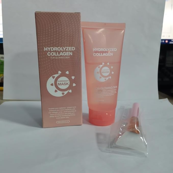 Overnight Collagen Face Mask 75g – Hydrating Peel-Off Sleep Mask for Smooth, Dewy Skin with Niacinamide and Glycerin (1PC)