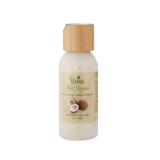 Shir-Organic Pure Coconut Oatmeal Cleanser For Normal To Dry Skin Removes Dead Skin Cells And Provide Nourished Hydrated Soothing Skin.(89ml)