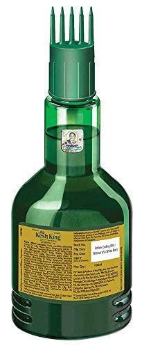 KESH KING Ayurvedic Hair Oil | Herbal Oil with Bhringraj & Amla | Enhance Hair Growth | Reduce Hairfall | Nourishes Scalp | Provides Long & Thick Hair | 3.38 Fl Oz/100ml