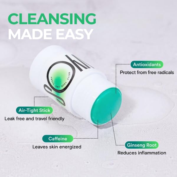 WYOS Starter Kit: Face Cleanser + Shaving Stick + Moisturizer Oil Stick Bundle | Travel Size, Leak Free, Vegan, Cruelty Free, Portable, Sulfate Free, Paraben Free, *Bag Included In Purchase*