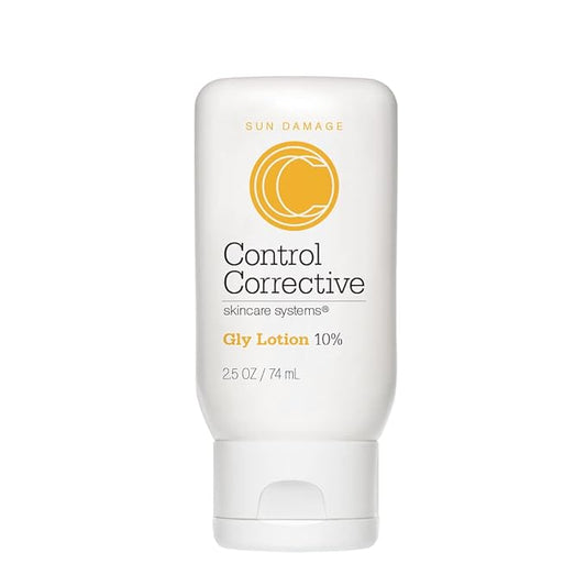 CONTROL CORRECTIVE Gly Lotion 10%, 2.5 Oz - An Exfoliating Facial Moisturizer To Help Reduce Rough Dry Spots, Smooth Wrinkles And Improve Skin Texture, Super Smoothing, Gentle Exfoliation, Softens