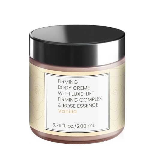 Champagne Lift Body Creme – Luxe-Lift Firming Complex & Pink Pepperslim for Tightened, Hydrated Skin (Vanilla)