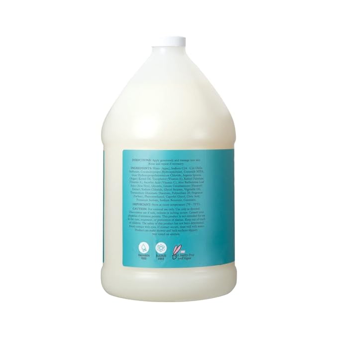 Ginger Lily Farms Salon Formula 100% Pure Morocco Argan Oil Body Wash for All Skin Types, 100% Vegan & Cruelty-Free, 1 Gallon (128 fl oz) Refill