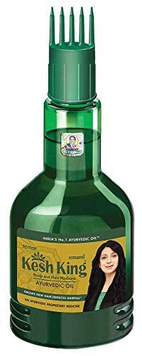 KESH KING Ayurvedic Hair Oil | Herbal Oil with Bhringraj & Amla | Enhance Hair Growth | Reduce Hairfall | Nourishes Scalp | Provides Long & Thick Hair | 3.38 Fl Oz/100ml