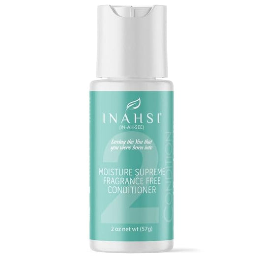 Inahsi Moisture Supreme Fragrance Free Conditioner | Hair Conditioner for Men, Women, or Kids with Curly Hair | Hair Products for Naturally Curly Hair 2 oz | Made in the USA