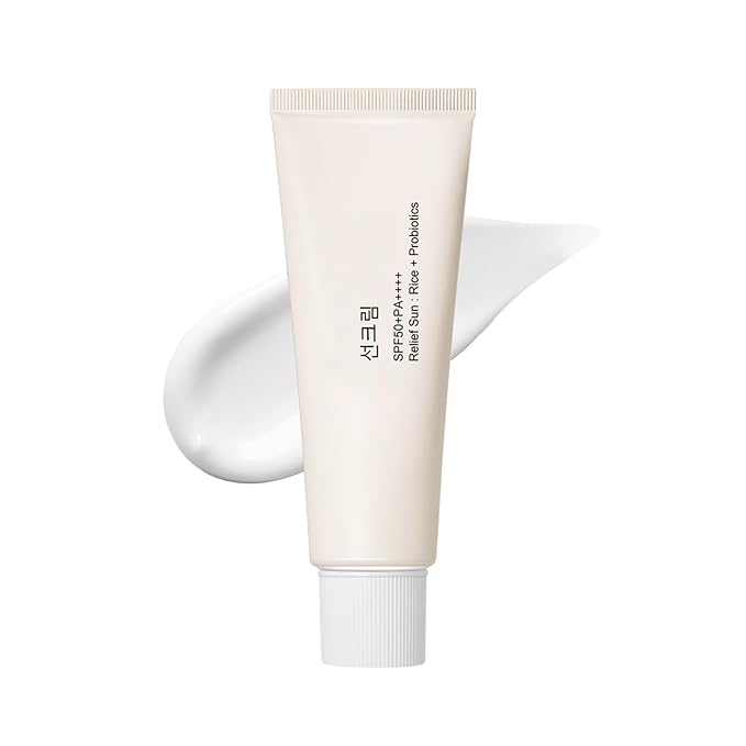 Relief Sun Rice + Probiotics SPF50+ PA++++, Facial Sunscreen, Korean Skincare, Korean Sunscreen, Facial Moisturizer for All Skin Type and UV Defense, Nourishing Skin (50ml)